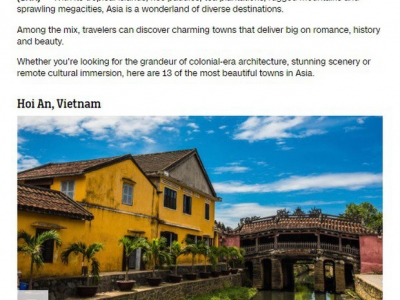 Hội An lại được CNN vinh danh khi đứng đầu trong top 14 thành phố đẹp nhất châu Á